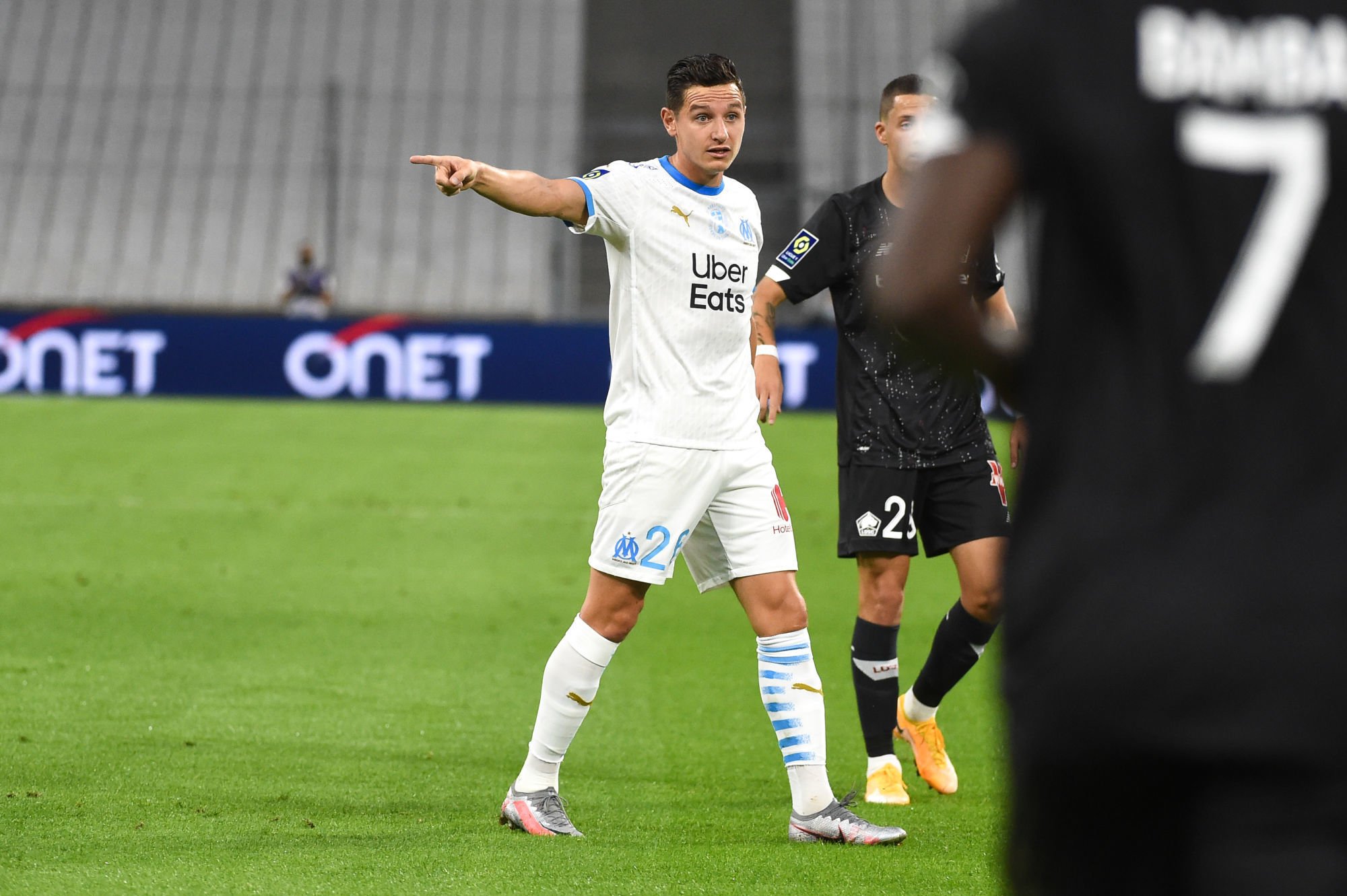 Florian THAUVIN of Marseille during the Ligue 1 match between Olympique Marseille and Lille OSC at Stade Velodrome on September 20, 2020 in Marseille, France. (Photo by Alexandre Dimou/Icon Sport) - Florian THAUVIN - Orange Vélodrome - Marseille (France)
