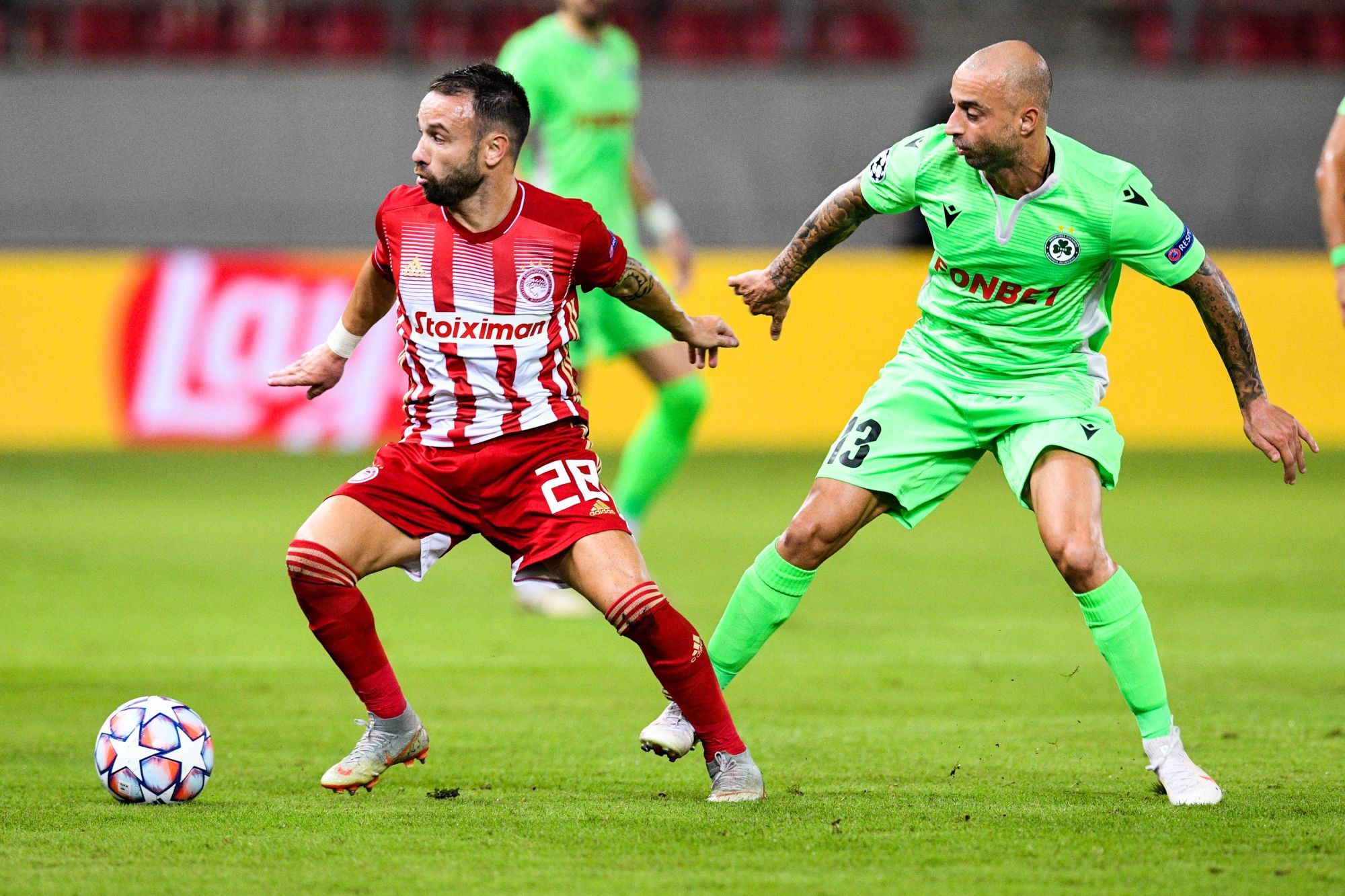 Mathieu Valbuena during the start of the UEFA Champions League match between Olympiacos and Omonia Nicosia at Karaiskakis Stadium, Piraeus.

Photo by Icon Sport - Georgios Karaiskakis - Pirée (Grece)