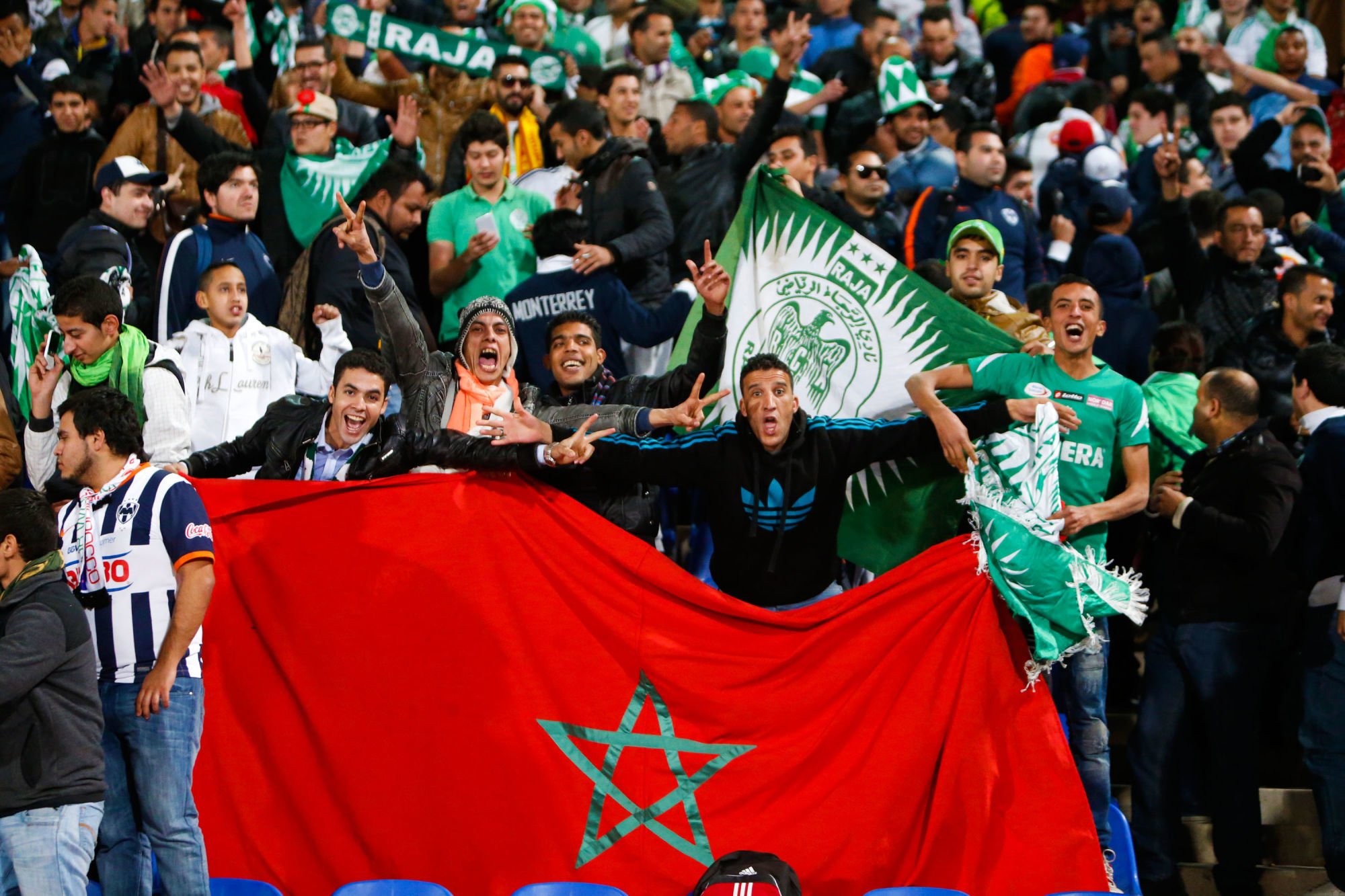 Supporters Raja Casablanca - 21.12.2013 - Raja Casablanca / Atletico Mineiro - 1/2Finale Coupe du monde des clubs