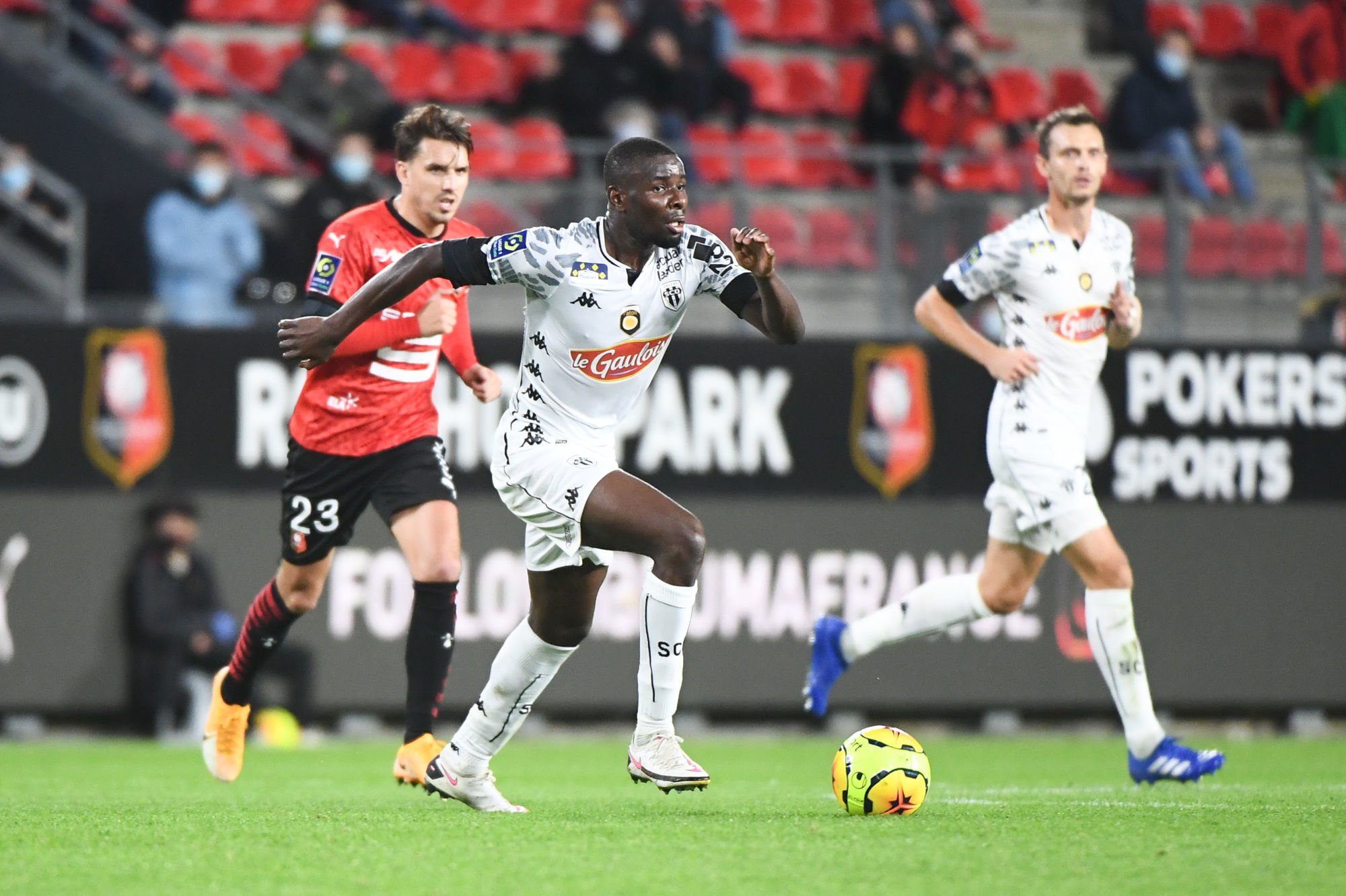 Ibrahim AMADOU of Angers during the Ligue 1 match between Stade Rennes and Angers SCO at Roazhon Park on October 23, 2020 in Rennes, France. (Photo by Anthony Dibon/Icon Sport) - Roazhon Park - Rennes (France)