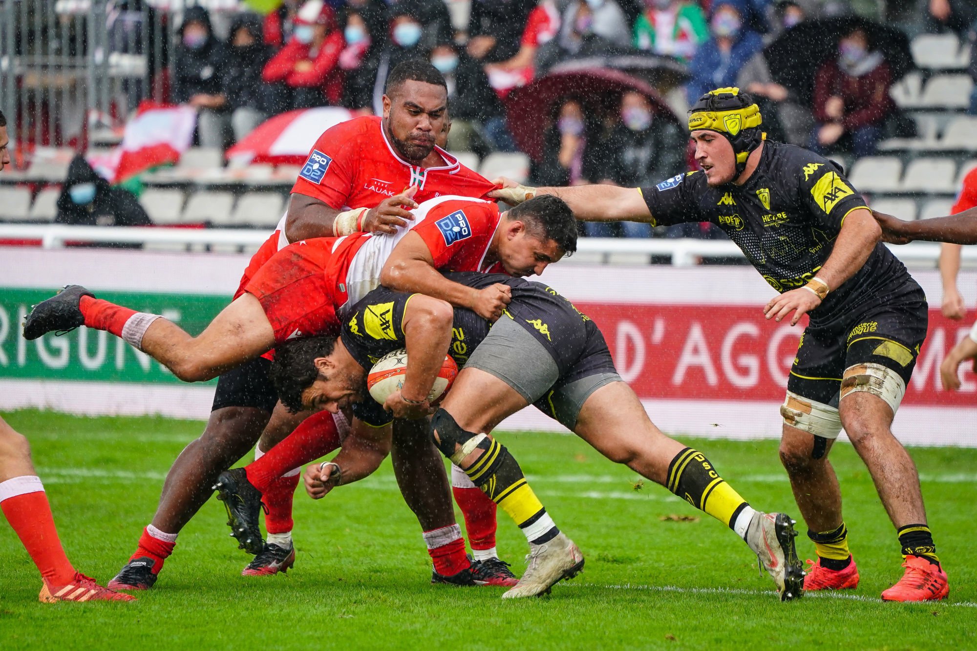 Gauthier DOUBRERE of Biarritz Olympique during the Pro D2 match between Biarritz and Carcassonne on October 11, 2020 in Biarritz, France. (Photo by Pierre Costabadie/Icon Sport) - Gauthier DOUBRERE - Parc des Sports d'Aguilera - Biarritz (France)