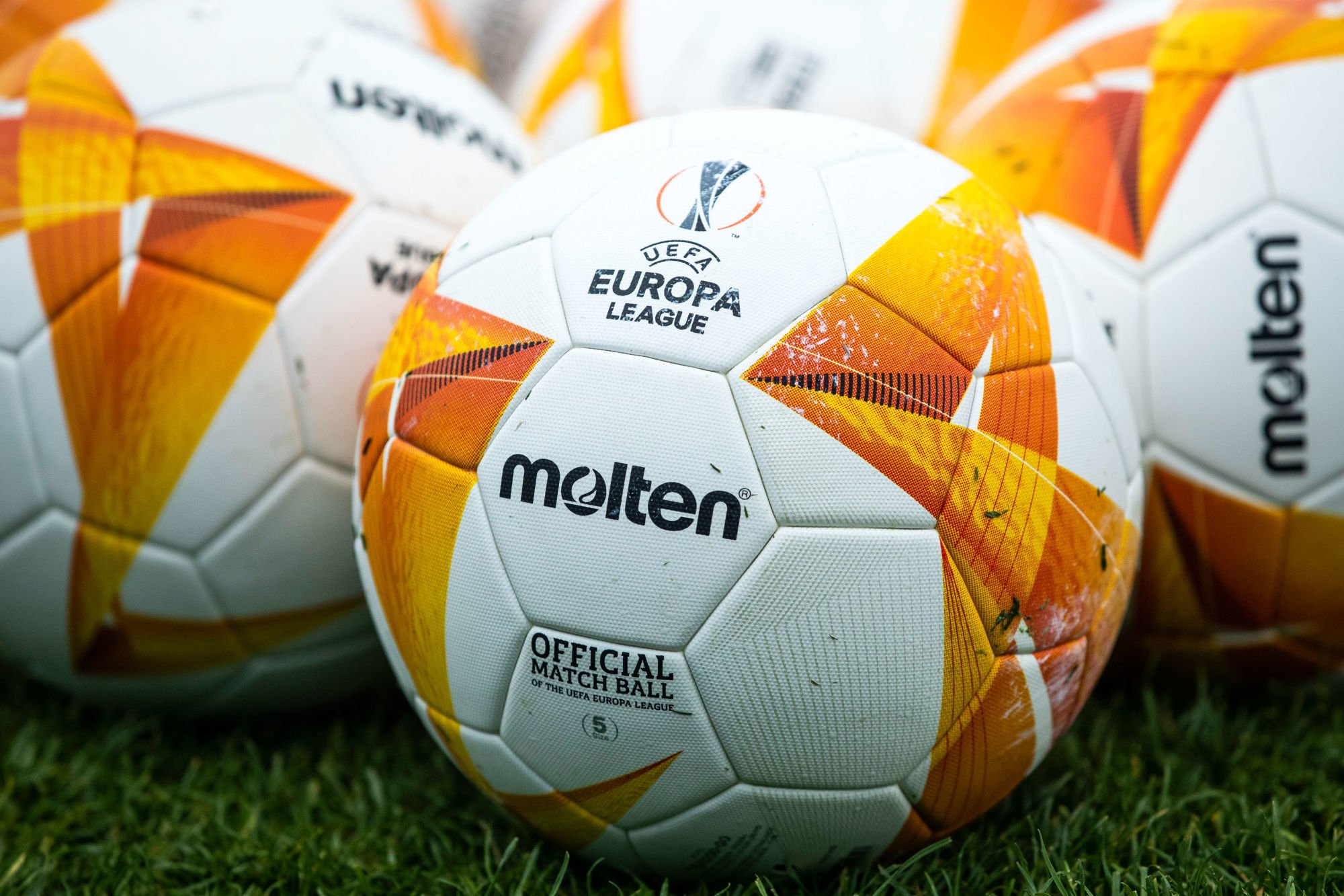 Europa League balls. 
By Icon Sport - Glasgow (Ecosse)