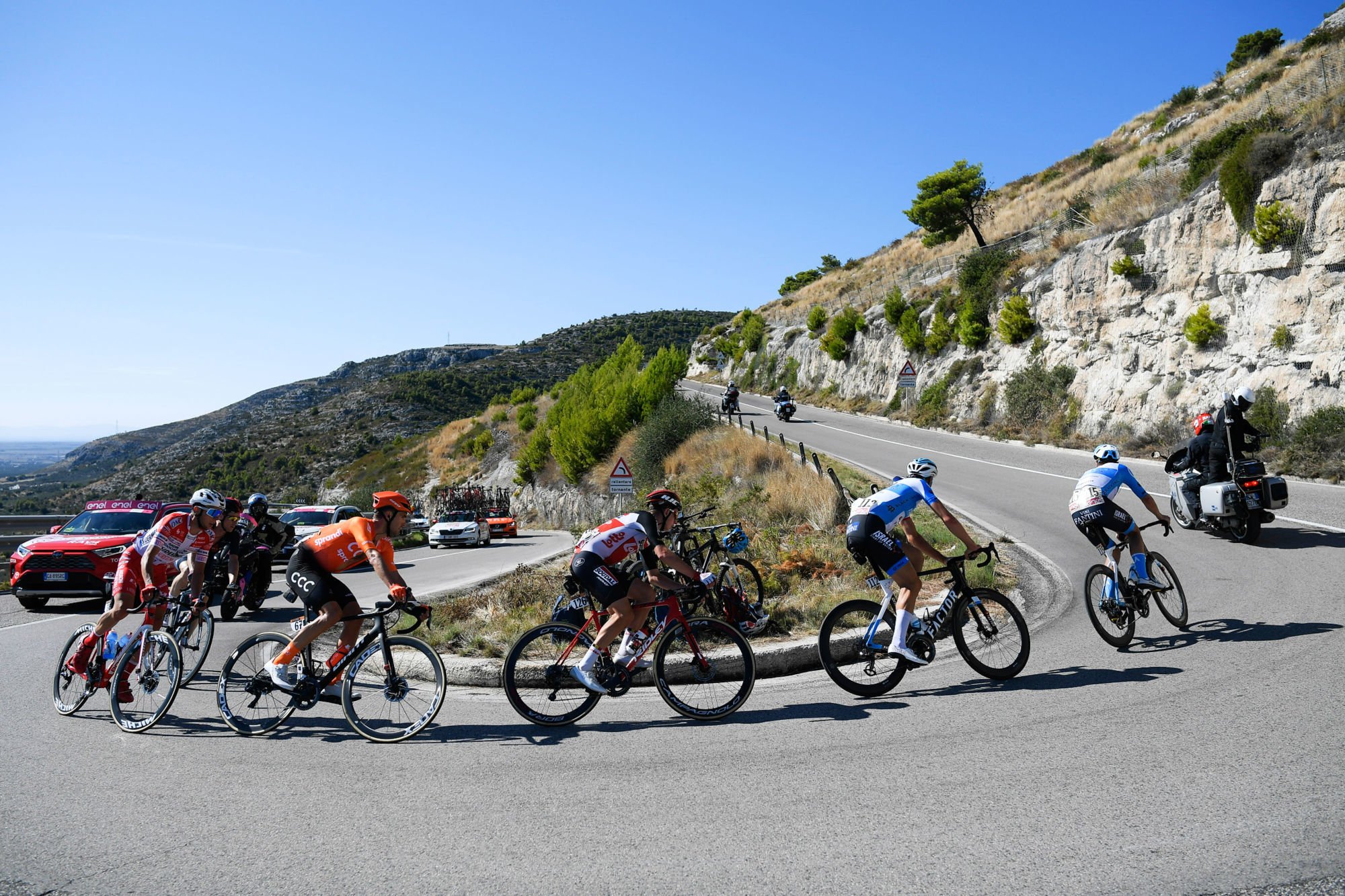 Foto Fabio Ferrari/LaPresse 
10 ottobre 2020 Italia
Sport Ciclismo
Giro d'Italia 2020 - edizione 103 - Tappa 8 - Da Giovinazzo a Vieste (Gargano) (km 200)
Nella foto: durante la gara 

Photo Fabio Ferrari/LaPresse
October 10, 2020  Italy  
Sport Cycling
Giro d'Italia 2020 - 103th edition - Stage 8 - from Giovinazzo to Vieste
In the pic: during the race 
By Icon Sport