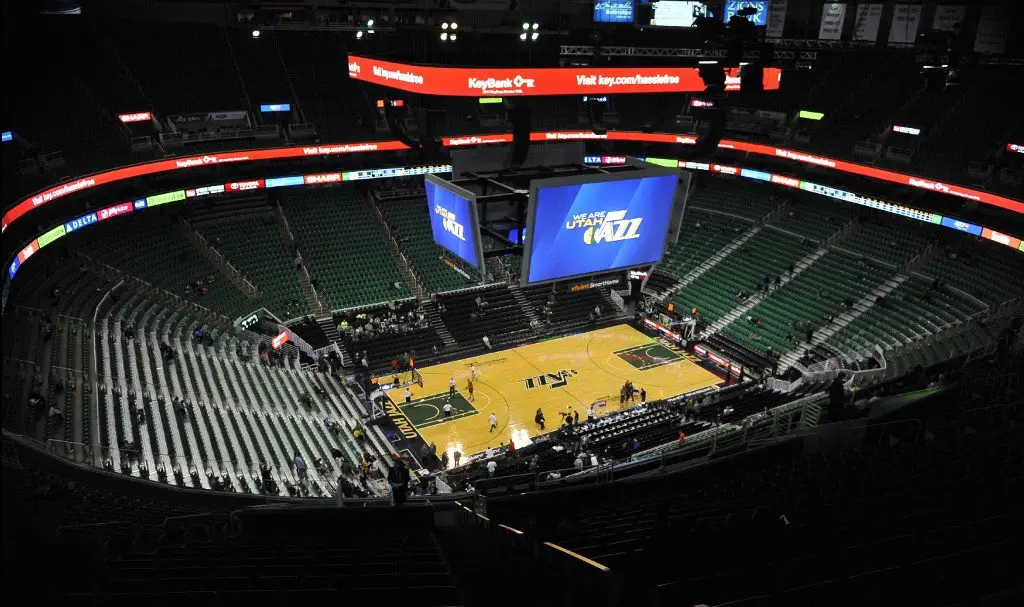 SALT LAKE CITY, UT - NOVEMBER 4: General view of the former EnergySolutions Arena which has been renamed Vivint Smart Home Arena, where the Portland Trail Blazers will play the Utah Jazz on November 4, 2015 in Salt Lake City, Utah. NOTE TO USER: User expressly acknowledges and agrees that, by downloading and or using this photograph, User is consenting to the terms and conditions of the Getty Images License Agreement.   Gene Sweeney Jr/Getty Images/AFP