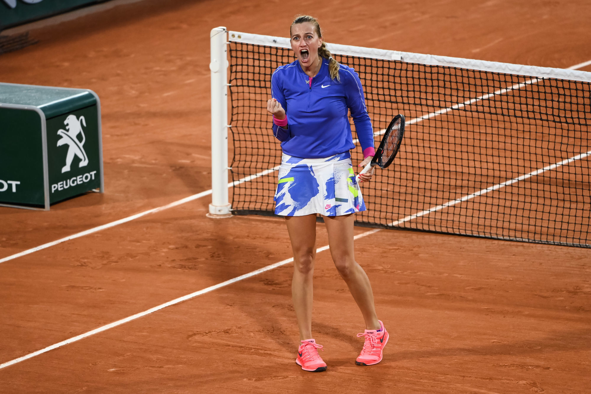 Petra KVITOVA of Czech Republic celebrates during the day seven of the Tennis French Open on October 3 rd, 2020 in Paris, France. (Photo by Baptiste Fernandez/Icon Sport) - Roland Garros - Paris (France)