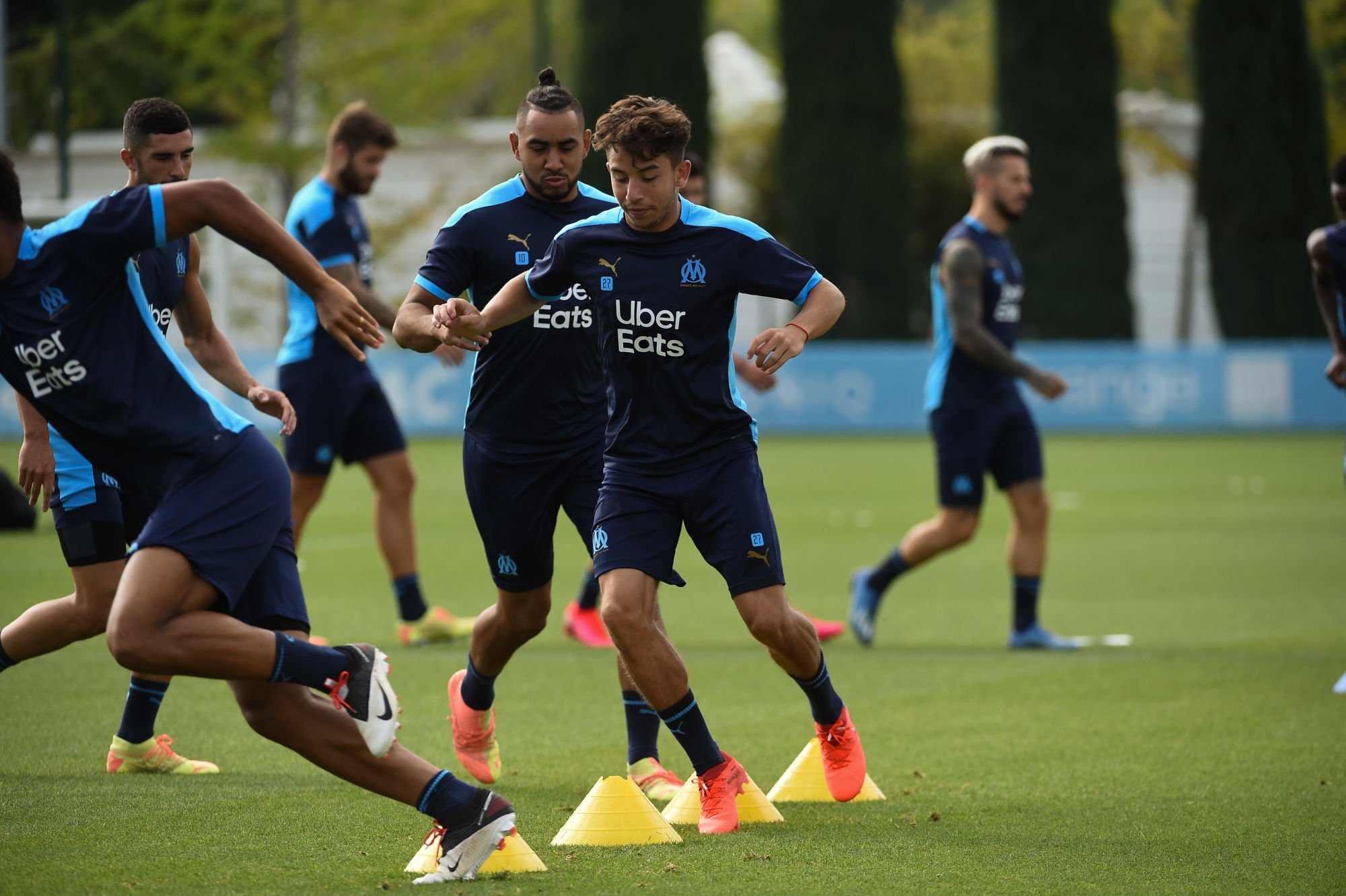 Maxime LOPEZ of Marseille  during the Olympique de Marseille training session on August 13, 2020 in Marseille, France. (Photo by Alexandre Dimou/Icon Sport) - Maxime LOPEZ - Dimitri PAYET - Orange Vélodrome - Marseille (France)