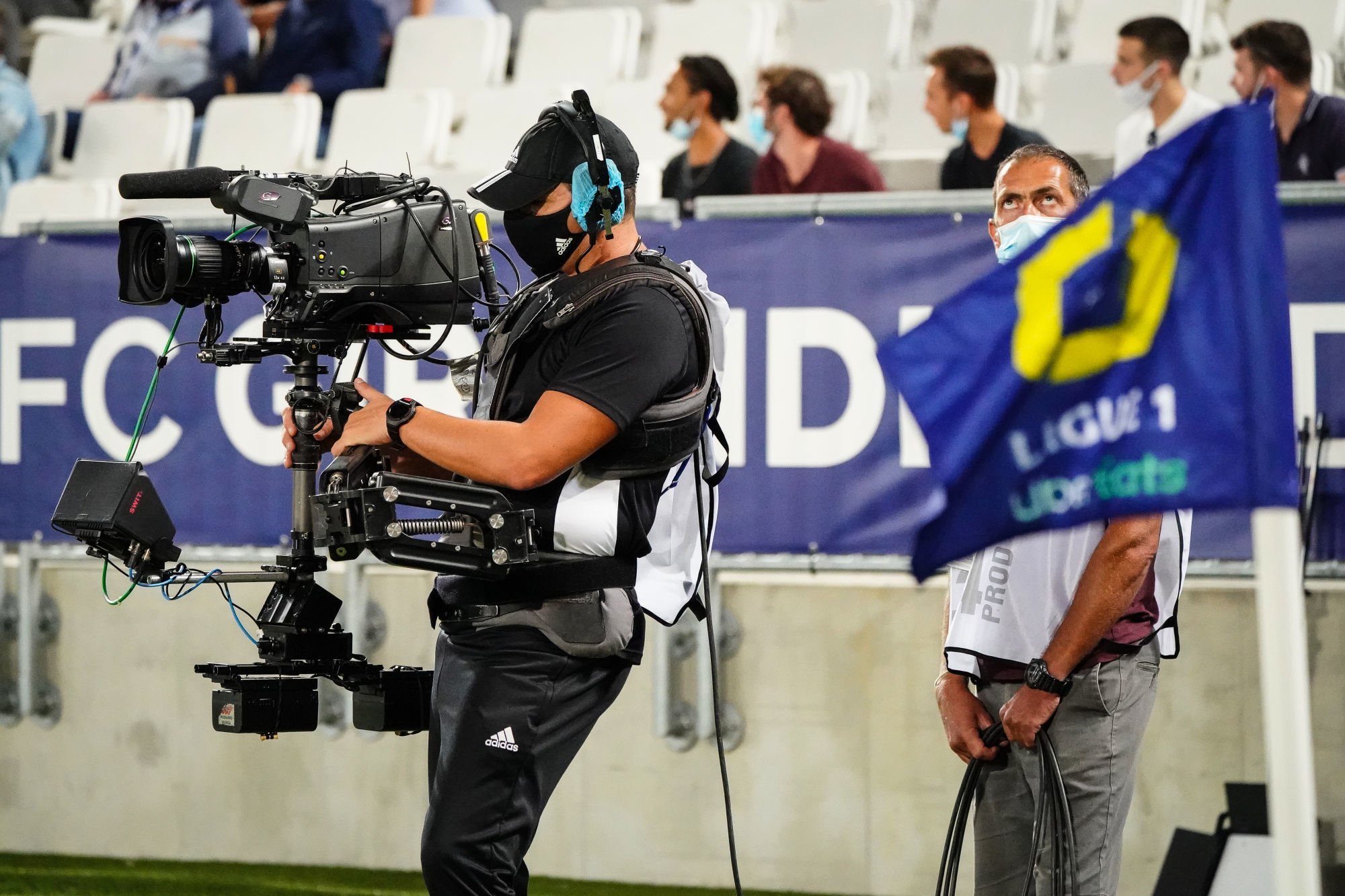 cameraman during the Ligue 1