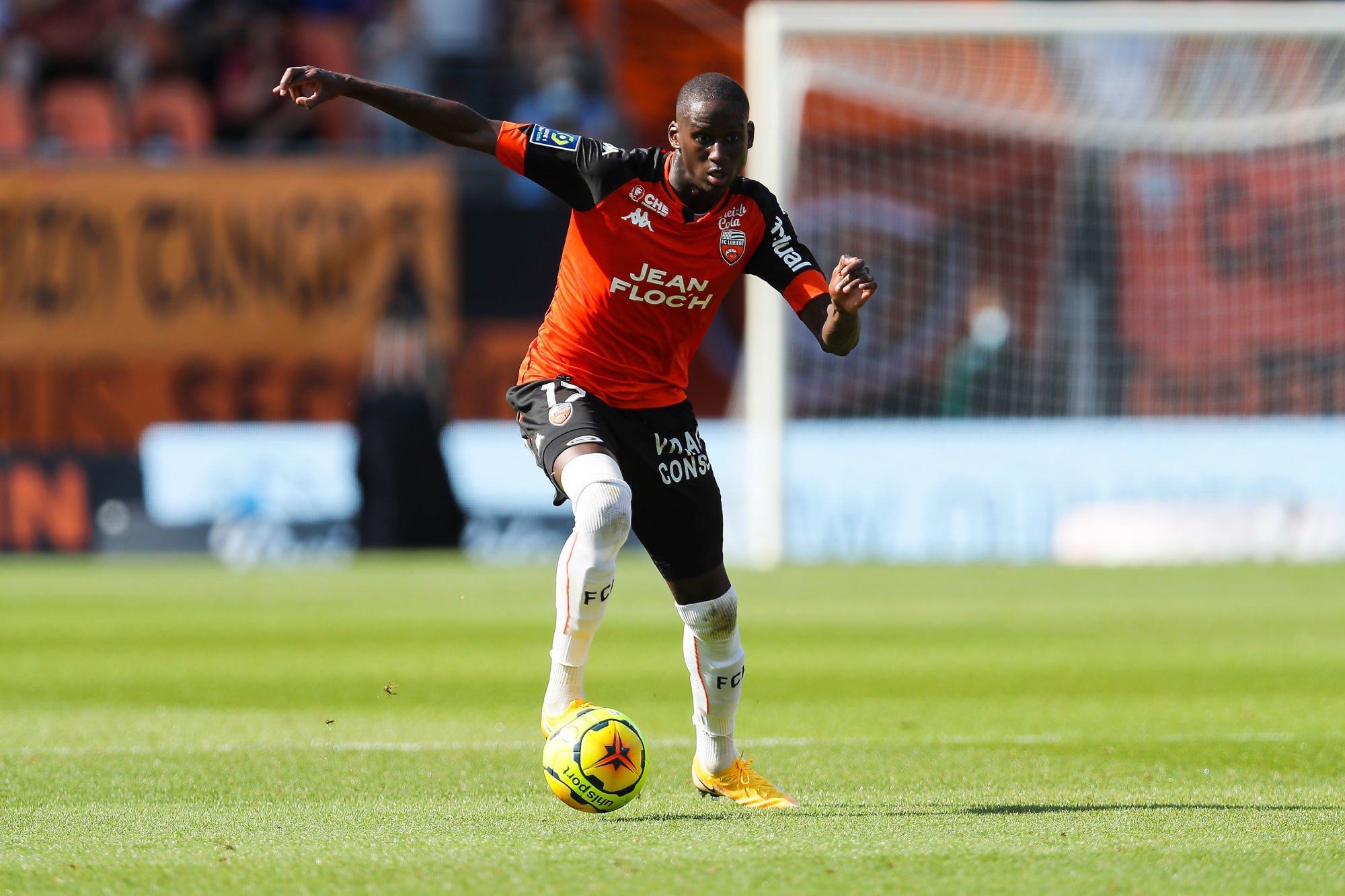 Houboulang Mendes of Lorient during the Ligue 1 match between FC Lorient and RC Lens at Stade du Moustoir on September 13, 2020 in Lorient, France. (Photo by Vincent Michel/Icon Sport) - Houboulang MENDES - Stade du Moustoir - Lorient (France)