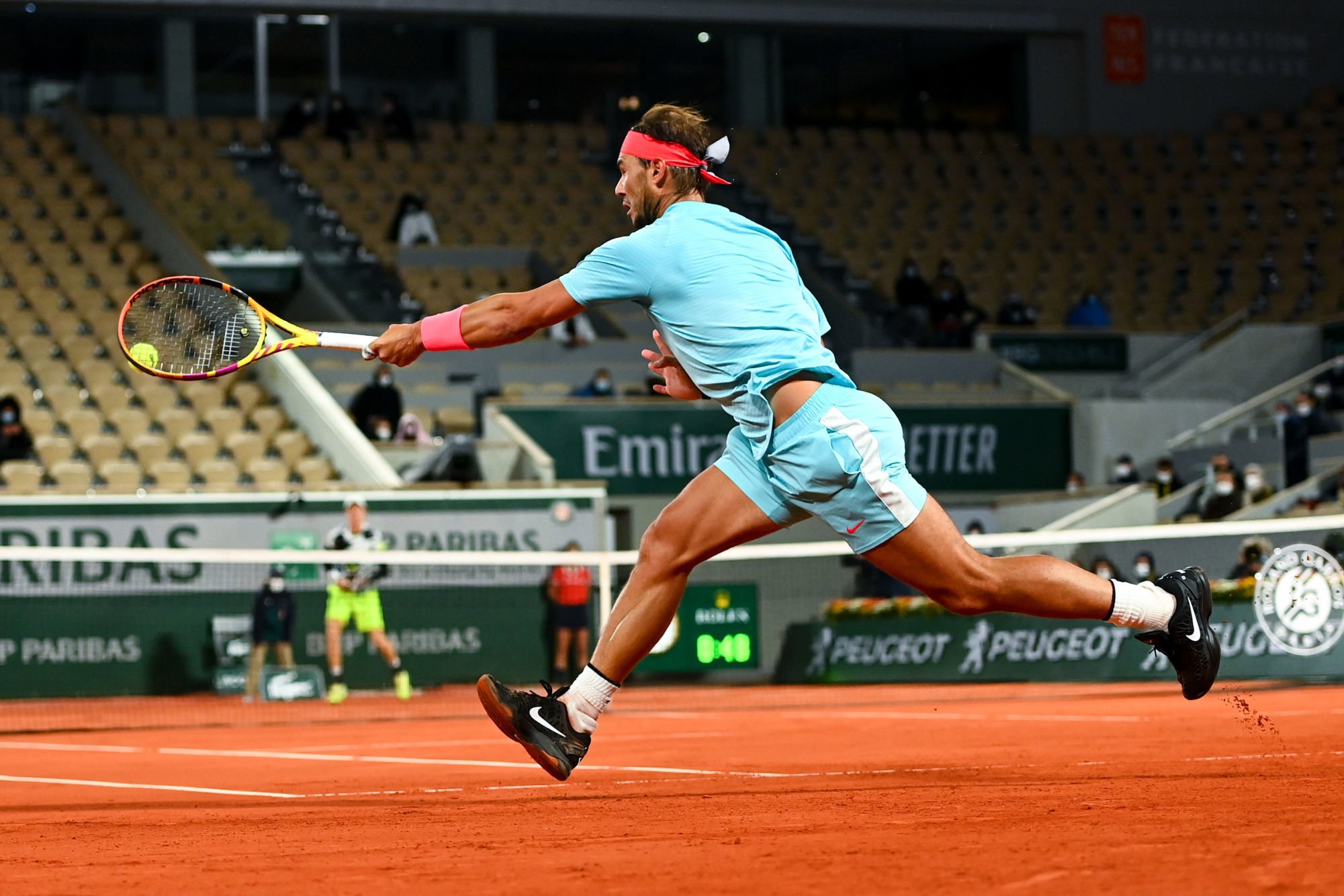 Rafael NADAL of Spain during the day ten quarter-finals at Roland Garros on October 6, 2020 in Paris, France. (Photo by Anthony Dibon/Icon Sport) - Rafael NADAL - Roland Garros - Paris (France)