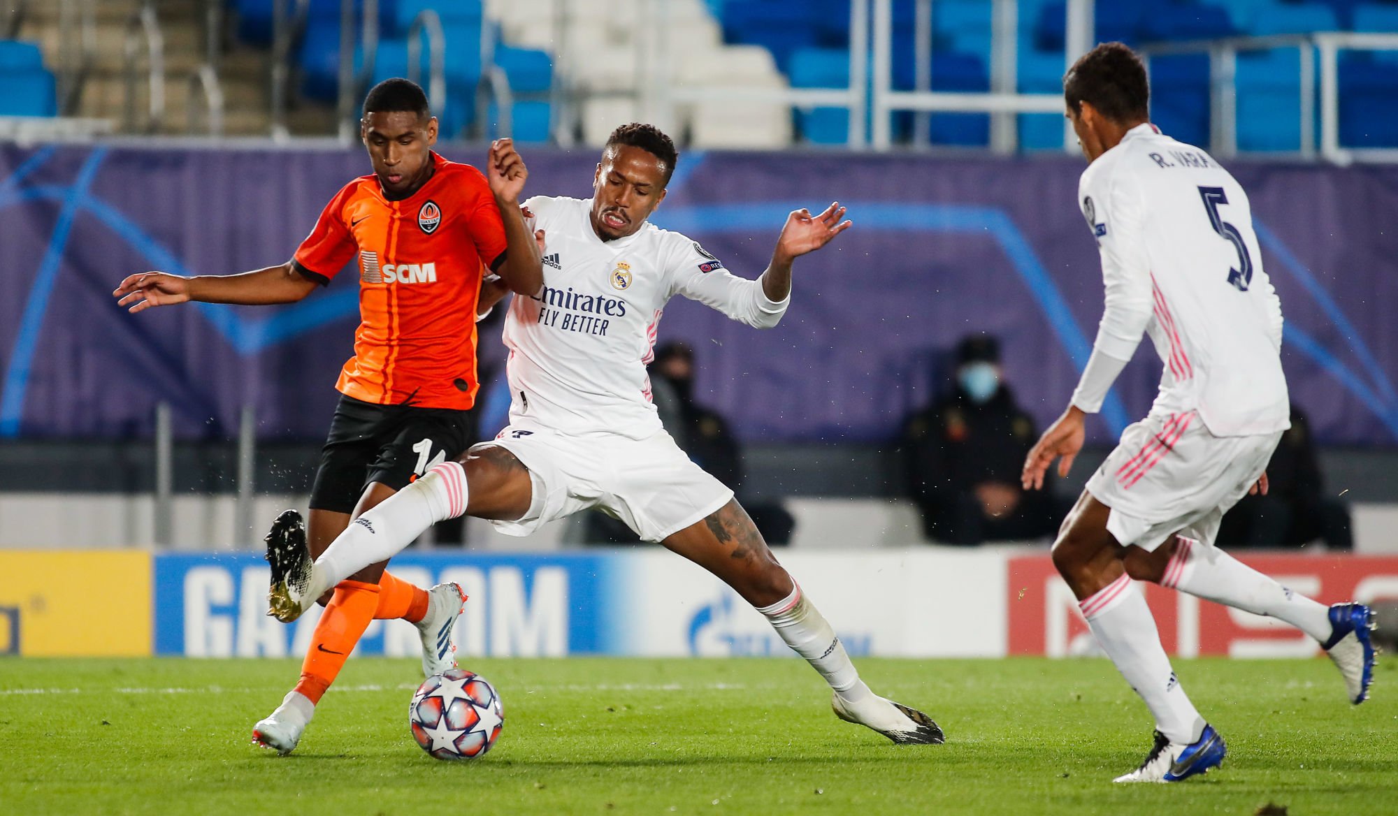 Eder Militao
Champions League match between Real Madrd and Shakhtar at Valdedebas stadium without spectators. In this picture, Teté and Militao. 


Photo by Icon Sport - Eder MILITAO - TETE - Stade Santiago-Bernabeu - Madrid (Espagne)