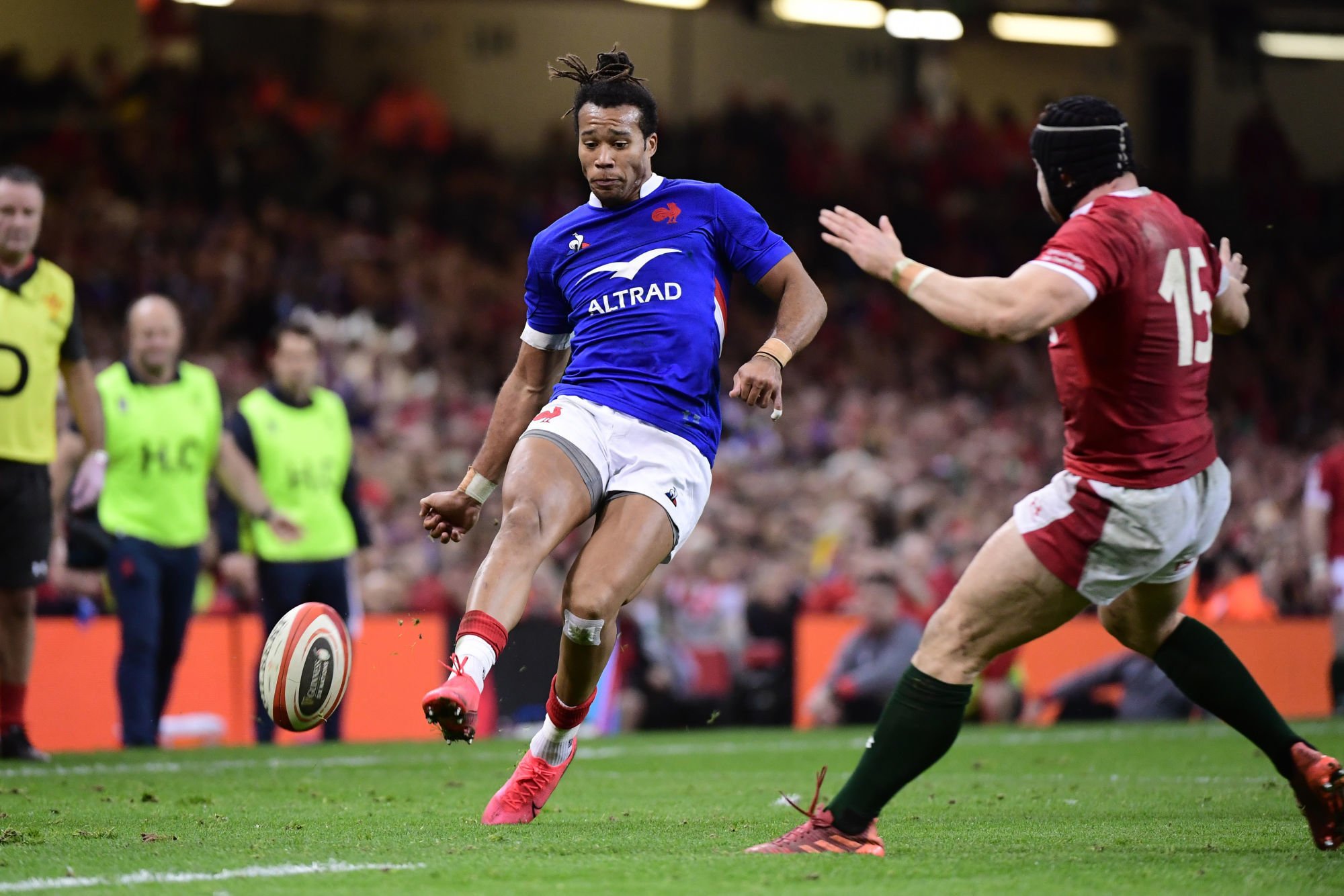 Teddy THOMAS of France during the Six Nations match between Wales and France on February 22, 2020 in Cardiff, United Kingdom. (Photo by Dave Winter/Icon Sport) - Teddy THOMAS - Millennium Stadium - Cardiff (Pays de Galles)
