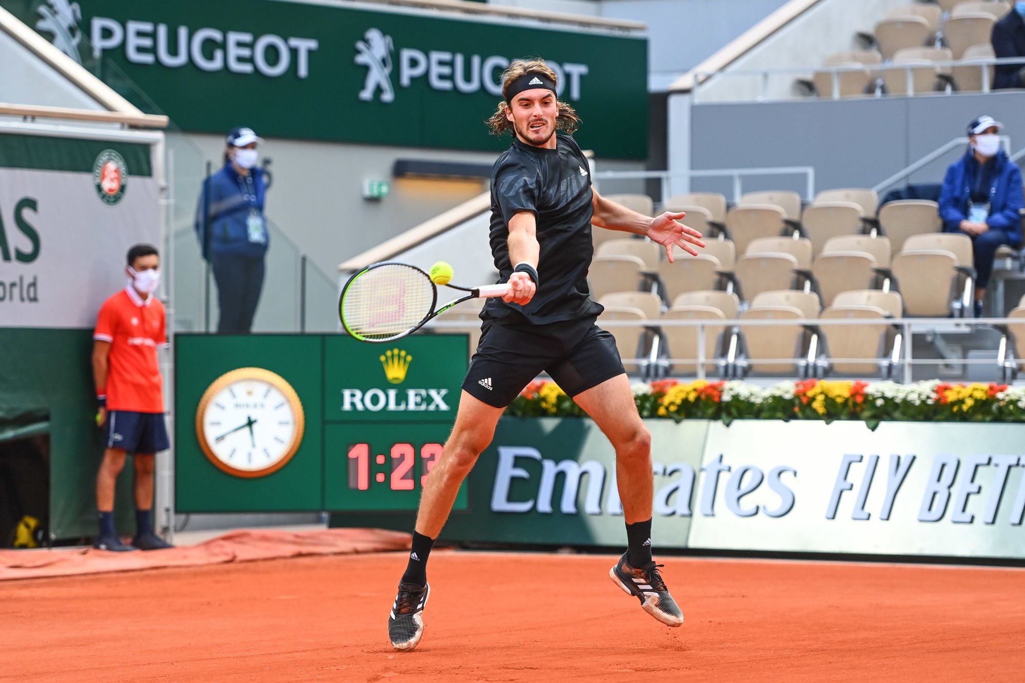 Stefanos TSITSIPAS of Greece during the day eleven quarter-finals at Roland Garros on October 7, 2020 in Paris, France. (Photo by Anthony Dibon/Icon Sport) - Roland Garros - Paris (France)