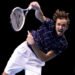 Daniil Medvedev in action against Rafael Nadal during their semi final match on day seven of the Nitto ATP Finals at The O2 Arena, London. 
By Icon Sport - O2 Arena - Londres (Angleterre)