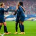 Marie-Antoinette KATOTO of France celebrates her goal with teammates and Amandine HENRY of France and Amel MAJRI of France during the Women's UEFA Women's EURO 2022 Qualifier match between France and Austria at Stade du Roudourou on November 27, 2020 in Guingamp, France. (Photo by Sandra Ruhaut/Icon Sport) - Amandine HENRY - Amel MAJRI - Marie-Antoinette KATOTO - Stade de Roudourou - Guingamp (France)