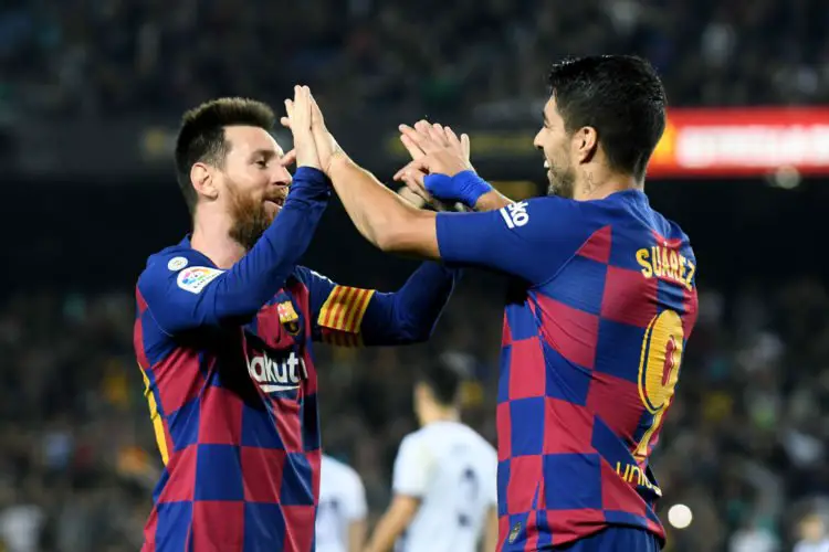 Luis Suarez et Lionel Messi - FC Barcelone (Photo by Pressinphoto/Icon Sport)