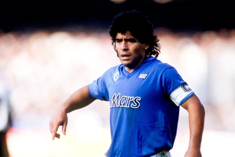 Diego Maradona, Napoli during the Serie A match between Napoli and Inter on 29th October 1989 -  (Argentine)