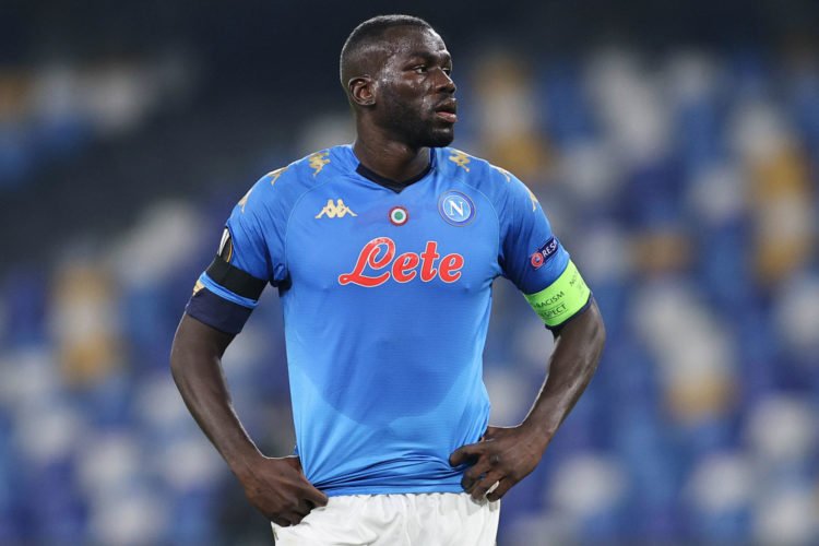Kalidou Koulibaly of SSC Napoli during the Europa League Group Stage F football match between SSC Napoli and Rijeka HNK at stadio San Paolo in Napoli (Italy), November 26th, 2020.
Photo Cesare Purini / Insidefoto/Sipa USA 
By Icon Sport - Kalidou KOULIBALY - Stade San Paolo - Naples (Italie)