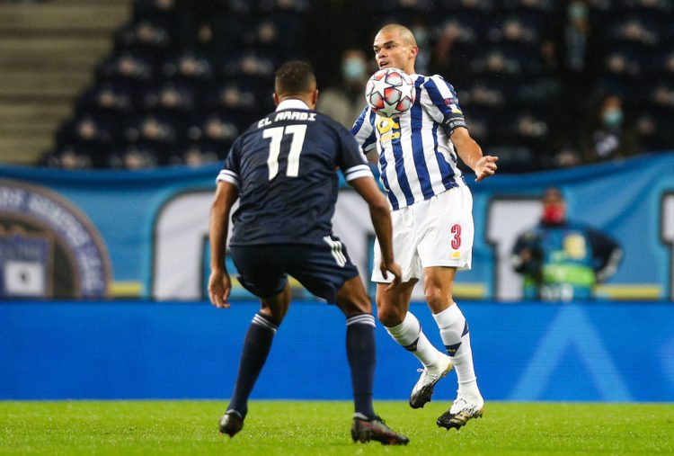 Porto, 10/27/2020 - Futebol Clube do Porto hosted Olympiakos, at Estádio do Dragão, in a game counting for the 2nd round of the 2020/21 Champions League Group stage. Pepe (Miguel Pereira / Global Images) 


Photo by Icon Sport - PEPE - Youssef EL-ARABI - Estadio do Dragao - Porto (Portugal)
