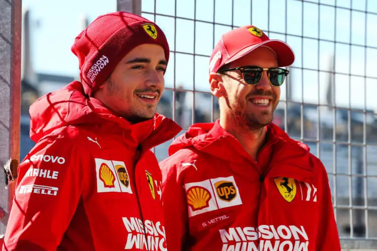 Charles Leclerc (MON) Ferrari et Sebastian Vettel (GER) 
Photo by Icon Sport