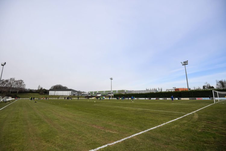 General view of Stade Leon Graffin prior to the French Cup soccer match between Saint Brice FC and JA Drancy at Stade Leon Graffin on February 14, 2021 in Saint-Brice-sous-Foret, France. (Photo by Baptiste Fernandez/Icon Sport) - ---