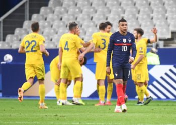 Kylian MBAPPE of France looks dejected during the Qualifying World Cup match between France and Ukraine at Stade de France on March 24, 2021 in Paris, France. (Photo by Anthony Dibon/Icon Sport) - Stade de France - Paris (France)