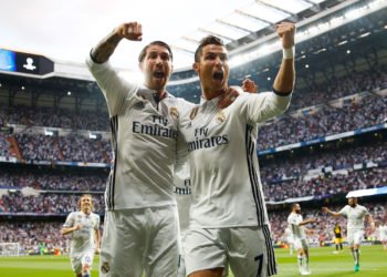 Sergio Ramos and Cristiano Ronaldo