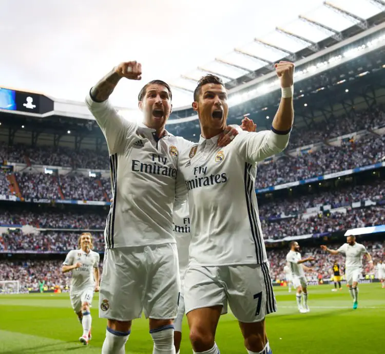 Sergio Ramos and Cristiano Ronaldo