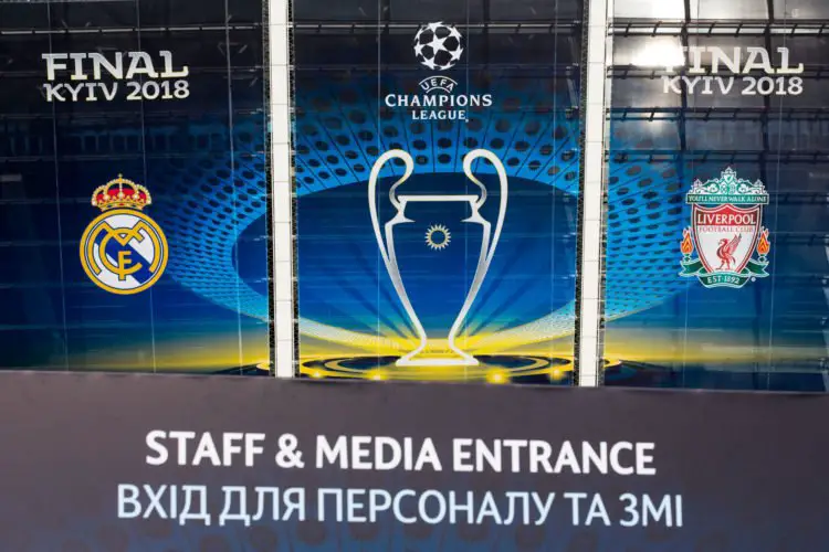 KIEV,UKRAINE,23.MAY.18 - SOCCER - UEFA Men   Women Championships League, final, preview. Image shows a general view of the entrance at NSC Olimpiyskiy stadium. Photo: Matic Klansek / Gepa / Icon Sport