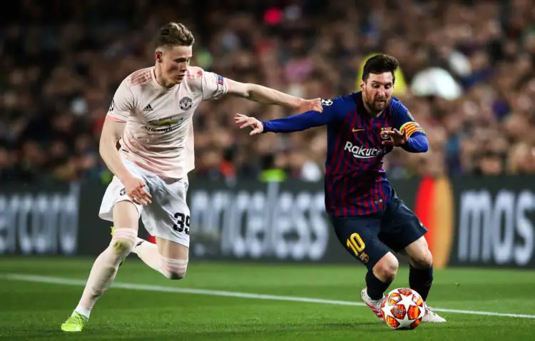 Manchester United -  Scott McTominay  et Barcelone - Lionel Messi Photo : Nick Potts / PA Images / Icon Sport