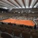 General view of Court Philippe Chatrier during the day fifteen men's final Roland Garros.