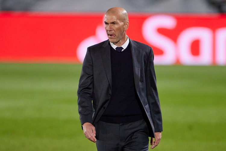 Real Madrid coach Zinedine Zidane