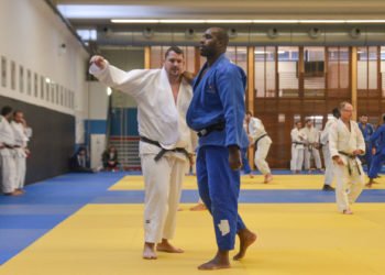 Teddy Riner et Frederic Lecanu (Photo by Anthony Dibon/Icon Sport)
