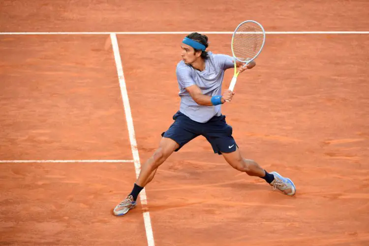 Lorenzo Musetti (ITA) during his first round match during Rome Tennis Open, Rome, Italy, on May, 10, 2021. Photo by Corinne Dubreuil/ABACAPRESS.COM 
By Icon Sport - Rome (Italie)