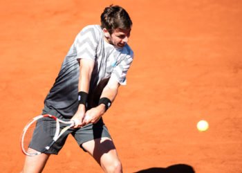 23rd April 2021; Real Club de Tennis, Barcelona, Catalonia, Spain; ATP Tour, Mens Singles, Barcelona Open Tennis;  Banc Sabadell Trofeo Conde de Godó; Cameron Norrie during his 6-1 and 6-4 loss to Rafael Nadal 
By Icon Sport - Cameron NORRIE