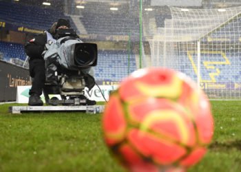 Illustration Camera film a ball during the Ligue 2 match between Sochaux and Toulouse at Bonal Stadium on January 25, 2021 in Montbeliard, France. (Photo by Sebastien Bozon/Icon Sport) - --- - Stade Auguste Bonal - Sochaux (France)