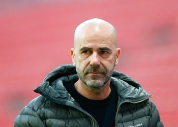 28 February 2021, Leverkusen: Football: Bundesliga, Bayer Leverkusen - SC Freiburg, Matchday 23 at BayArena. Leverkusen coach Peter Bosz before the match. Photo: Thilo Schmuelgen/Reuters/Pool/dpa - IMPORTANT NOTE: In accordance with the regulations of the DFL Deutsche Fußball Liga and/or the DFB Deutscher Fußball-Bund, it is prohibited to use or have used photographs taken in the stadium and/or of the match in the form of sequence pictures and/or video-like photo series. 
By Icon Sport - BayArena - Leverkusen (Allemagne)