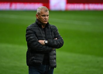 Patrice GARANDE head coach of Toulouse  during the Play-off match Ligue 2 BKT between Toulouse and Grenoble at Stadium de Toulouse on May 21, 2021 in Toulouse, France. (Photo by Alexandre Dimou/Icon Sport) - Patrice GARANDE - Stadium Municipal - Toulouse (France)
