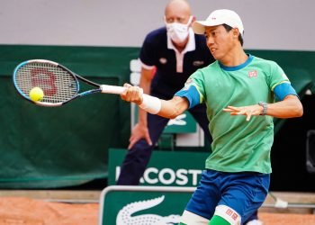 Kei NISHIKORI of Japan during the second round of Roland Garros at Roland Garros on June 4, 2021 in Paris, France. (Photo by Pierre Costabadie/Icon Sport) - Roland Garros - Paris (France)