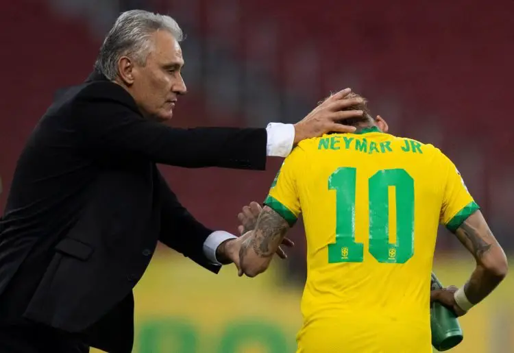 Neymar JR. et Tite le sélectionneur du Brésil