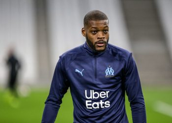 Olivier NTCHAM sous le maillot d'entraînement de l'Olympique de Marseille