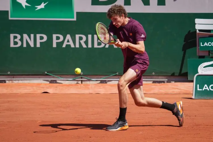 Ugo HUMBERT of France during the first round of Roland Garros at Roland Garros on June 1, 2021 in Paris, France. (Photo by Pierre Costabadie/Icon Sport) - Paris (France)