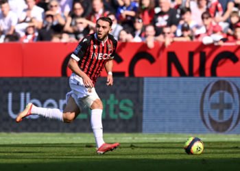 11 Amine GOUIRI (ogcn) during the Ligue 1 Uber Eats match between Nice and Lyon at Allianz Riviera on October 24, 2021 in Nice, France. (Photo by Alexandre Dimou/FEP/Icon Sport) - Amine GOUIRI - Allianz Riviera - Nice (France)