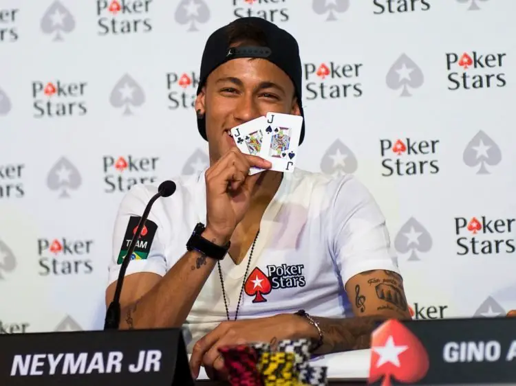 Neymar en conférence de presse pour PokerStars en 2015. Marca / Icon Sport