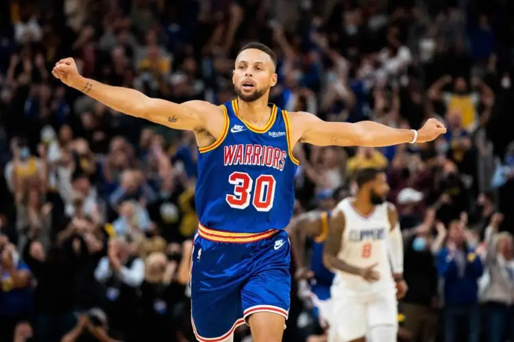 Stephen Curry lors de Warriors-Clippers le 21 octobre 2021.  SUSA / Icon Sport