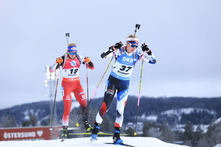 Marketa Davidova et Lisa Theresa Hauser à l'individuel d'Ostersund. Manzoni / Icon Sport