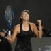 Garbine Muguruza qui célèbre sa victoire au Masters de Guadalajara. Abaca / Icon Sport