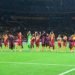 Les joueurs de Galatasaray qui fêtent leur victoire face à l'OM. Seskim / Icon Sport