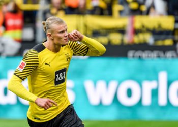 Erling Haaland sous le maillot de Dortmund. DeFodi Images / Icon Sport