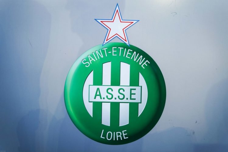 Logo of Saint-Etienne (Photo by Pierre Costabadie/Icon Sport)