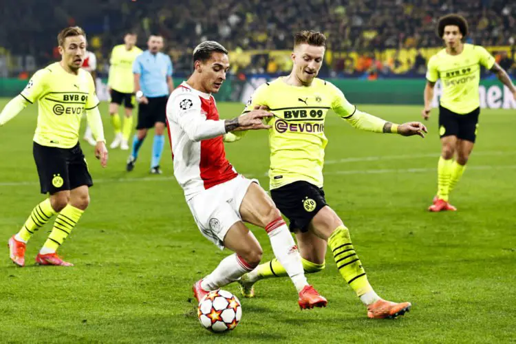 Antony face à Dortmund en Ligue des Champions. ANP / Icon Sport
